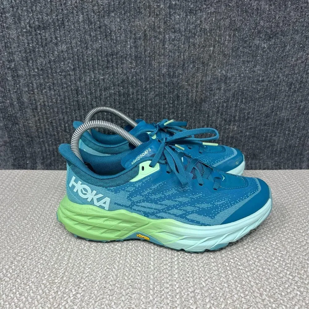 Hoka One One Speedgoat 5 Deep Lagoon Blue Green Running Shoes Women’s 6.5 B